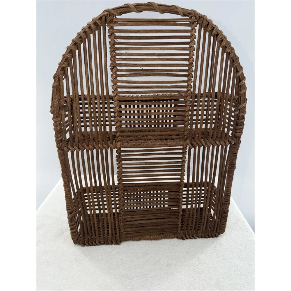 Natural Rattan 2 Tier Wall or Countertop Shelf 18